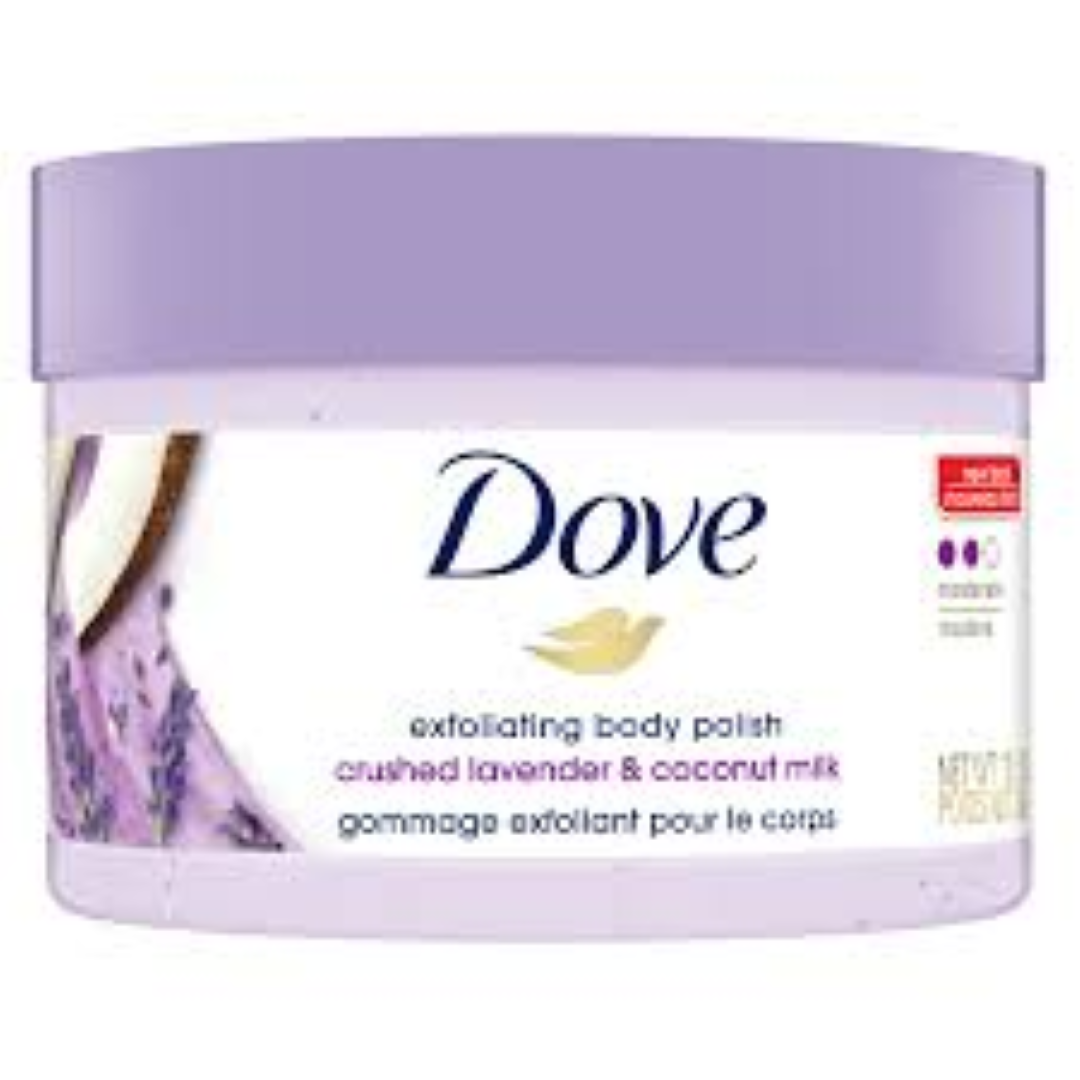 DOVE BODY POLISH LAVENDER N COCONUT 298G